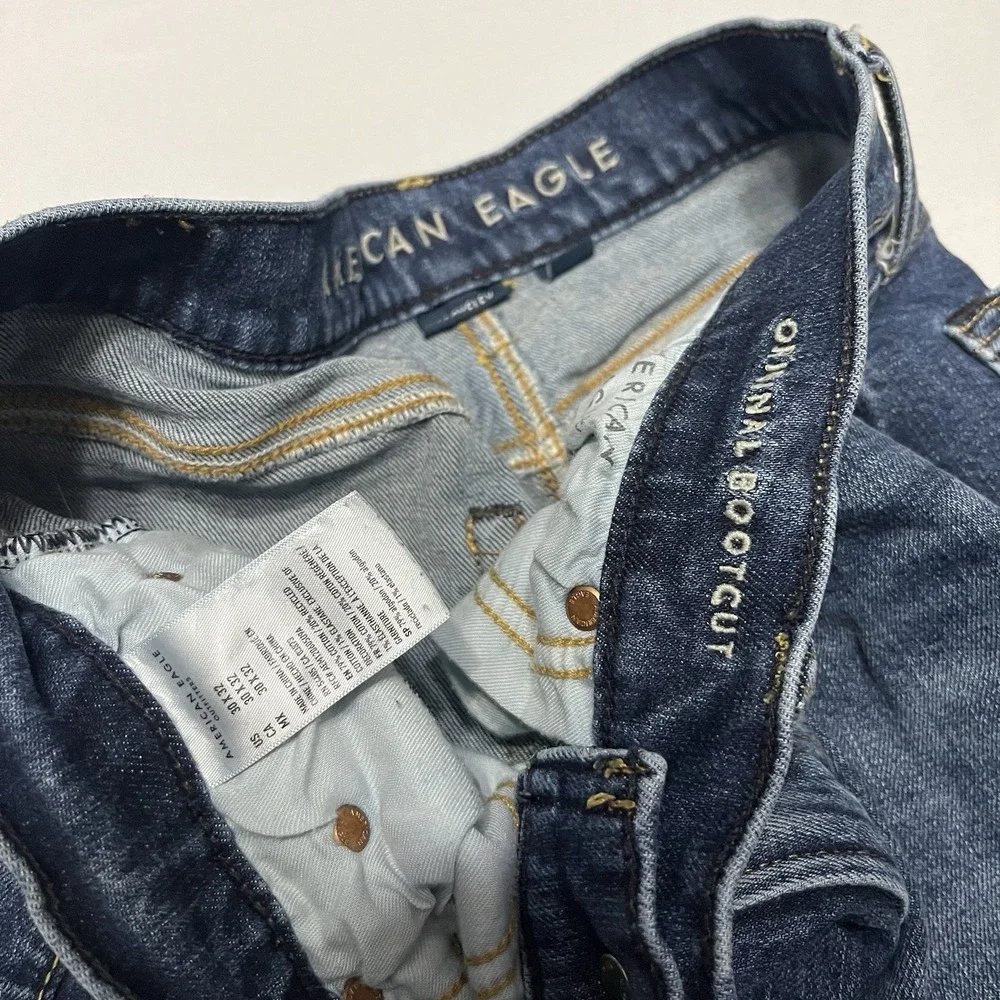 American Eagle Jeans Mens Fits 30x31 Original Boot Cut Blue Denim Y2K